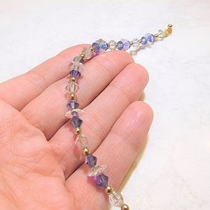 Swarovski White and Blue Crystal Bracelet